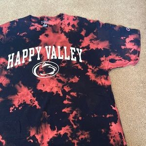 Penn State Happy Valley Bleach Dyed Champion T Shirt